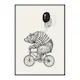 Poster Gallerix Bear On Bicycle