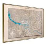 Poster Artgeist Affisch Isometric Map Hamburg