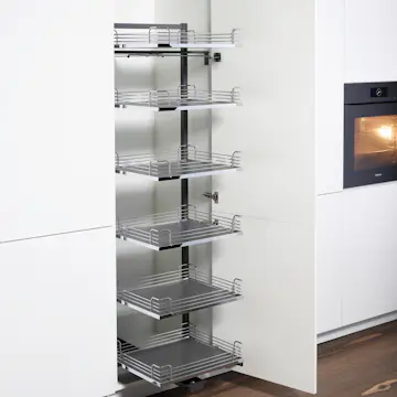 Högskåpsutdrag Theofils Kesseböhmer Tandem Solo Arena Classic Grå/Silver 6 Hyllor