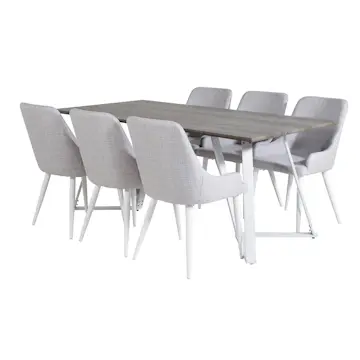 Matgrupp Venture Home Madde med 6 Plake Stolar