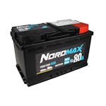 Startbatteri Nordmax AGM (Start-stopp) 80Ah 800A
