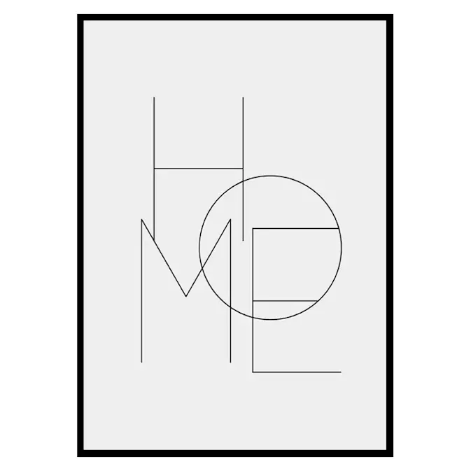 Poster Gallerix Home Typo