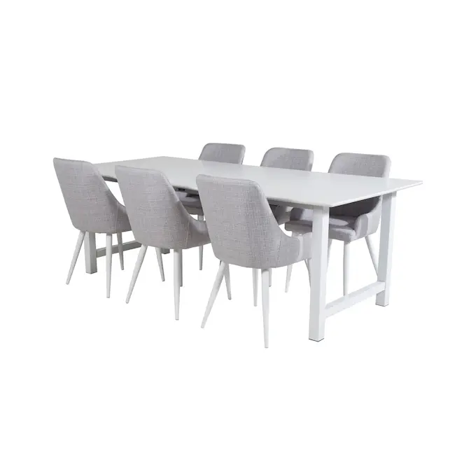 Matgrupp Venture Home Clara med 6 Plake Fåtöljer Polyestertyg