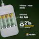 Batterikit Varta Eco Charger Pro Recycled Inkl. 4x AA 2100 mAh