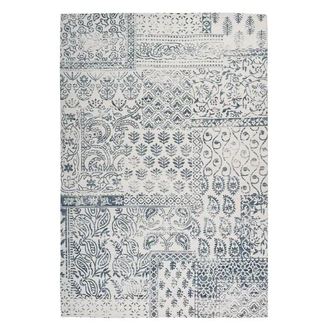 Utomhusmatta D-sign Clausri Lyw Mörkblå/Elfenben