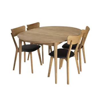 Matgrupp Stenexpo Alborg med 4 Växjö Stolar och Iläggsskiva