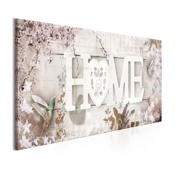 Tavla Arkiio Home and Hummingbirds Beige