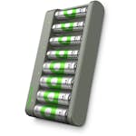 Batteriladdare GP Batteries Econ Charger E821 8-Slot med AA och AAA Batterier