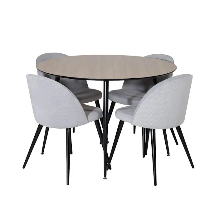 Matgrupp Venture Home Silvia med 4 Valentina Stolar Manchester Runt