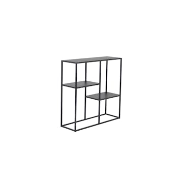 Avlastningsbord Venture Home Svart Staal med Öppet Hyllsystem i Pulverlackerat Stål