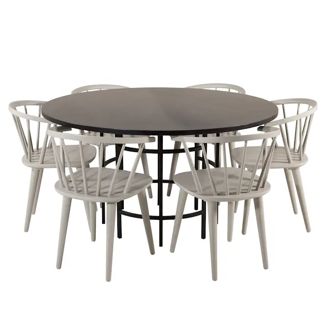 Matgrupp Venture Home Copenhagen med 6 Brum Stolar