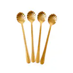 Lattesked Rice Seashell 19 cm 4-Pack Guldfärgad
