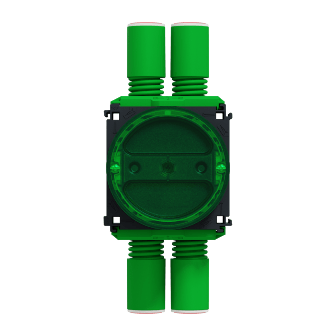 Apparatdosa Schneider Electric Multifix med lock för dubbel-/trippelgips 24-39mm