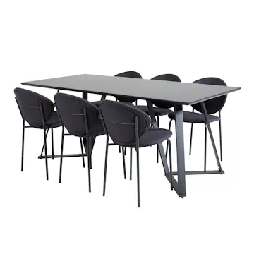 Matgrupp Venture Home Madde med 6 Valor Stolar Polyestertyg