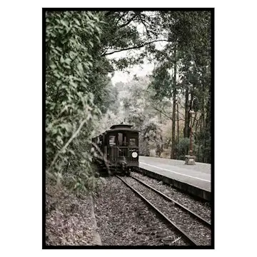 Poster Gallerix Train By Railroad