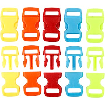 Klicklås Creativ Company 29x15 mm HålStl 3x11 Mixade Färger 100 st/1 Förp