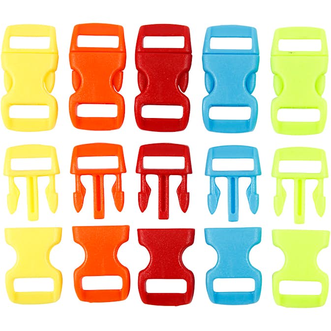 Klicklås Creativ Company 29x15 mm HålStl 3x11 Mixade Färger 100 st/1 Förp