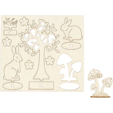 Figurer Creativ Company Sätt-Ihop-Själv Träfigurer 17 cm 1 Förp