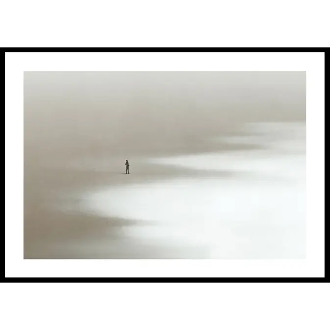 Poster Gallerix Lonely Man Walking The Beach