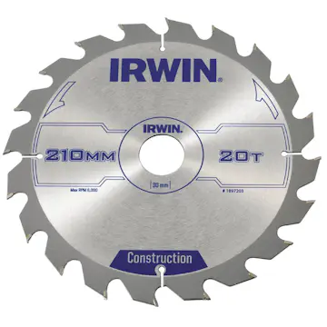 Sågklinga Irwin 210x30/20/16mm 20t 2,5mm