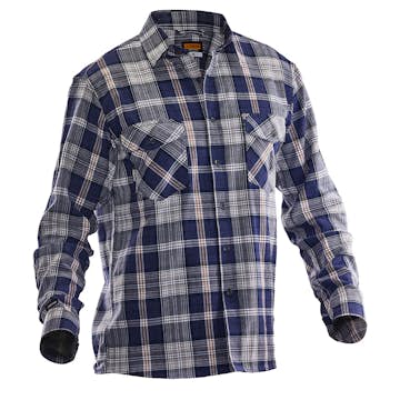 Flanellskjorta Jobman Navy/Grey 5138