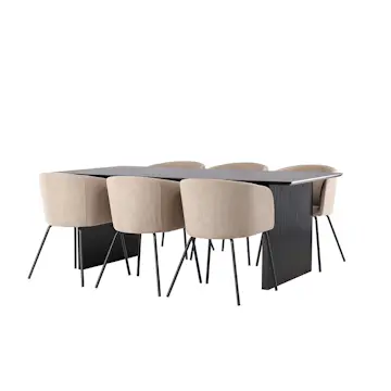 Matgrupp Venture Home Vail med 6 Berit Stolar