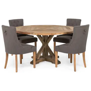 Matgrupp In Living Lyon Ø150 cm Rund med 4 st Viktoria Stolar