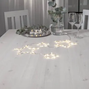 Ljusslinga Star Trading Dew Drop Stars LED Batteridriven