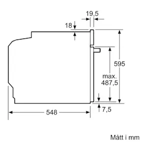 Inbyggnadsugn Siemens HB772A1B1 iQ700