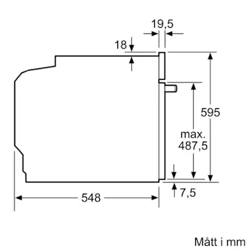 Inbyggnadsugn Siemens HB772A1B1 iQ700