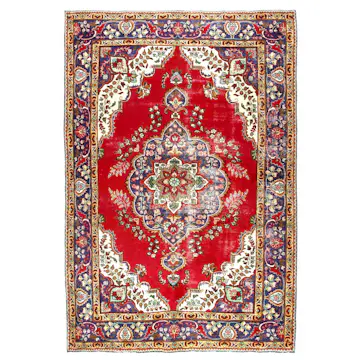 Persisk Matta Arkiio Tabriz Vintage Original 193x294