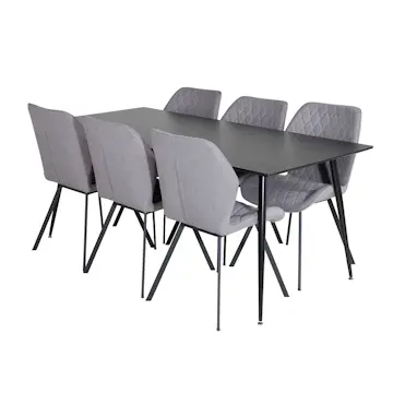 Matgrupp Venture Home Silvia med 6 Geneva Stolar