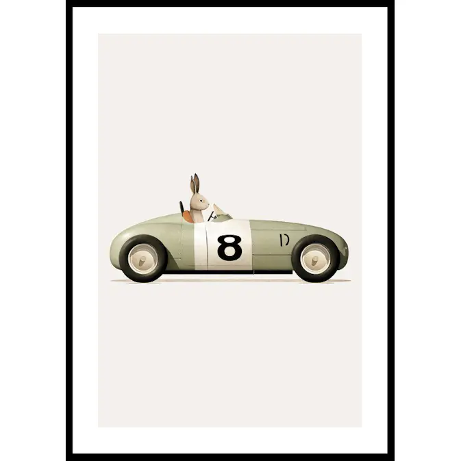 Poster Gallerix Rabbit In Toy Car