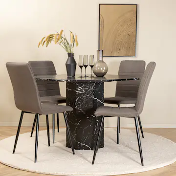 Matgrupp Venture Home Monte Carlo matbord och Walerina matstol