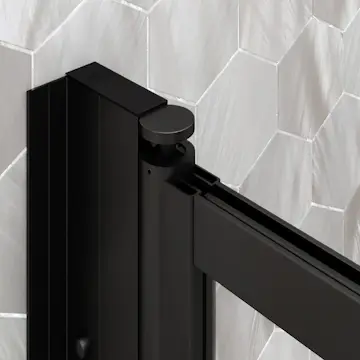 Distansprofil Hietakari för Duschvägg Bläk Vändbar/Vikbar Svart