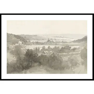 Poster Gallerix Gezicht Op Een Dal By Willem Bodeman