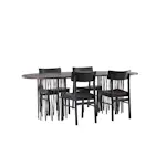 Matgrupp Venture Home Stone oval med 4st Montros Matstolar