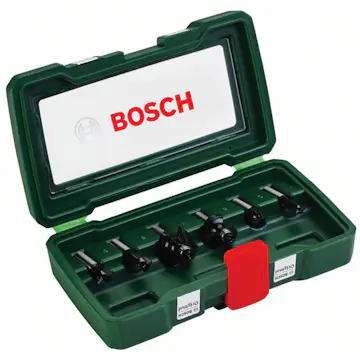 Frässtålset Bosch Power Tools 6 st TC (8 mm Skaft)