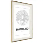 Poster Artgeist Affisch Retro Hamburg