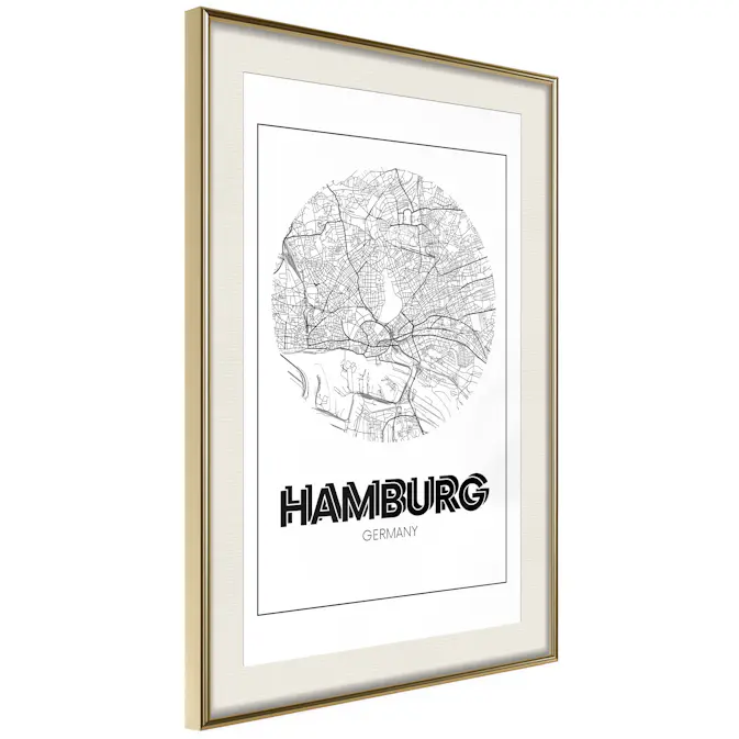 Poster Artgeist Affisch Retro Hamburg