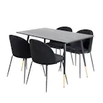 Matgrupp Venture Home Dipp med 4 Wrinkles Stolar