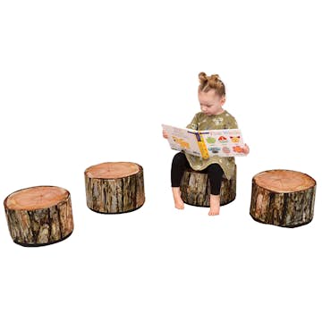 Sittkuddar ABA Skol Trästubbe 4 st