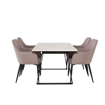 Matgrupp Venture Home Estelle Rektangulär med 4st Comfort Stolar