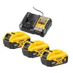 Batteripaket DeWalt DCB1104P3-QW 3x5 Ah med DCB1104 Laddare