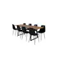 Matgrupp Venture Home Ina med 8 Pobbie Stolar Svart