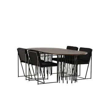 Matgrupp furniture/fashion Stone Oval med 4 Richmond Stolar