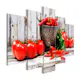 Tavla Arkiio Red Vegetables Wood 5 delar