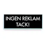 Självhäftande Dekal Habo Ingen Reklam Tack