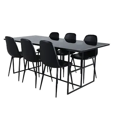 Matgrupp Venture Home Lund med 6 Pobbie Stolar