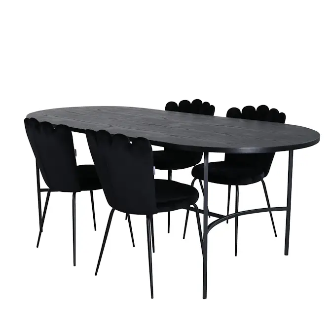 Matgrupp Venture Home San Francisco med 4 Limhamn Light Stolar